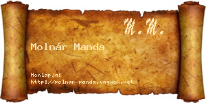 Molnár Manda névjegykártya