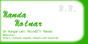 manda molnar business card